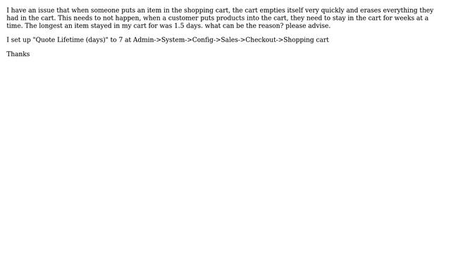 Magento: Cart empties itself very quickly смотреть онлайн
