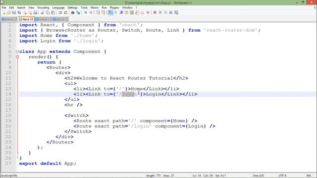 ReactJS - Routing смотреть онлайн
