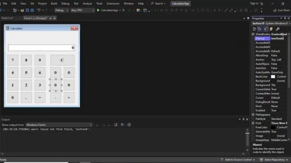 How to create calculator in C#, Visual Studio 2022, Make calculator using visual studio Part-1