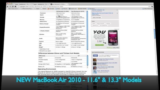 The New MacBook Air 2010 - Models Review HD смотреть онлайн