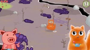 ПОГОНЯ ЗА СВИНКОЙ в игре СТИКМЕН Draw a Stickman EPIC 2 говорящий КОТ ДЖЕМ играет детский летсплей