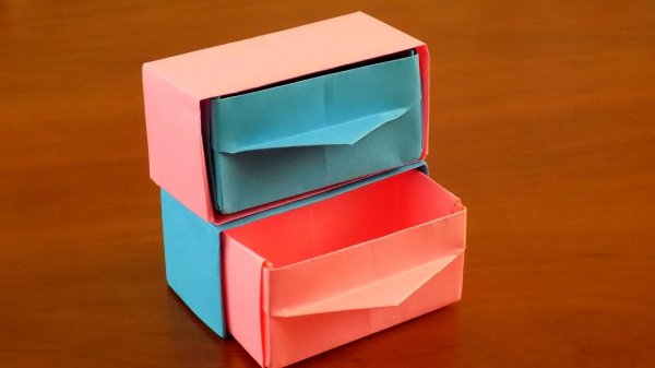 Оригами шкаф из бумаги. Комод из бумаги своими руками
