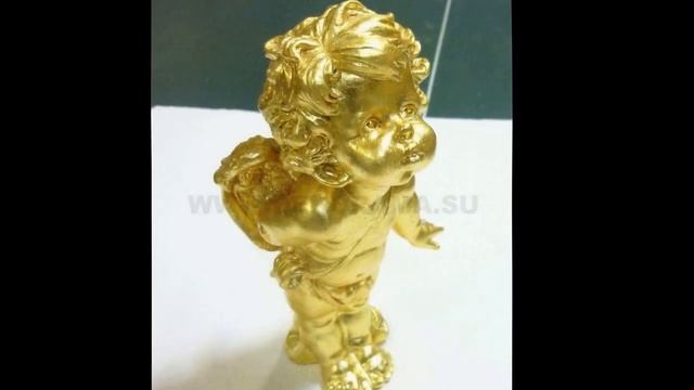 Золочение, позолотные работы, гипсовый ангелочек с крылышками смотреть онлайн