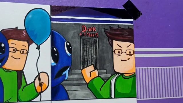 Drawing ROBLOX - Why Blue is Missing an Eye - Rainbow friends Story/Theory | SpeedDraw #10 смотреть онлайн