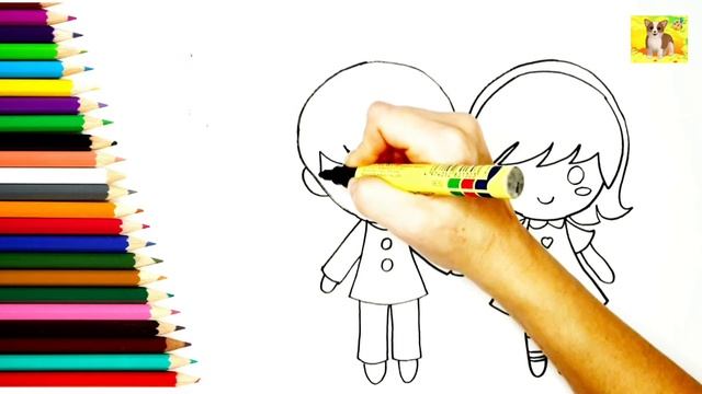 Рисунок Девочки и Мальчика.Простые рисунки для детей.Как нарисовать. смотреть онлайн