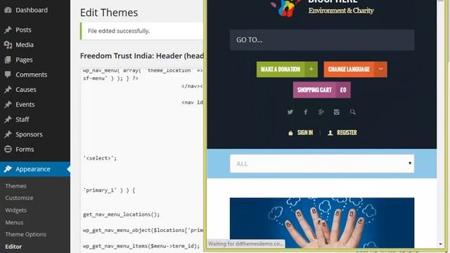 Biosphere Environmental and Charity WordPress Theme Menu Setup Dost2web смотреть онлайн
