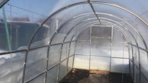 Теплица с плёнкой "Светлица" в марте 2024г.