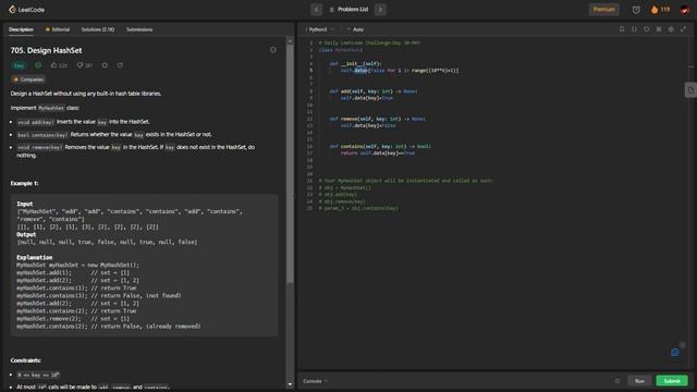 Daily Leetcode Challenge | Day 30 | Design HashSet смотреть онлайн
