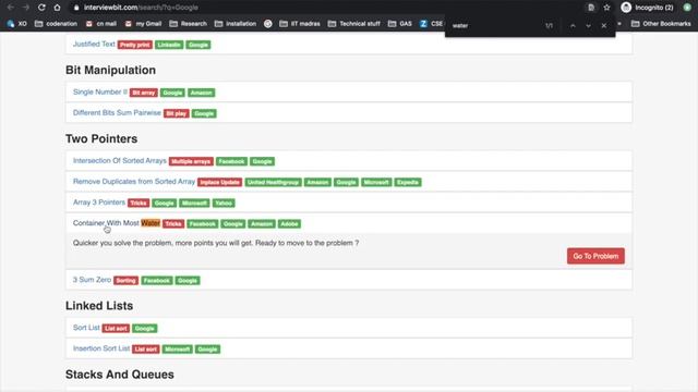 FACEBOOK CODING INTERVIEW QUESTION | CONTAINER with most WATER ?? смотреть онлайн