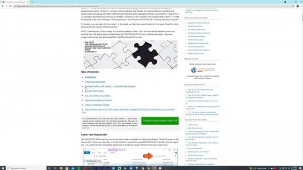 Witcher 3 (the code execution cannot proceed because msvcr120.dll)