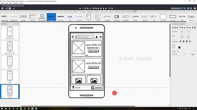 Mobile App Wireframe sketch using Balsamiq | Online Magazine App Wireframe | Wireframe смотреть онлайн