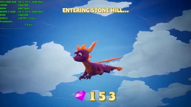 Spyro Reignited Trilogy Benchmark on AMD Ryzen 5 1600 + Nvidia GTX 1060 3GB MAX SETTINGS смотреть онлайн