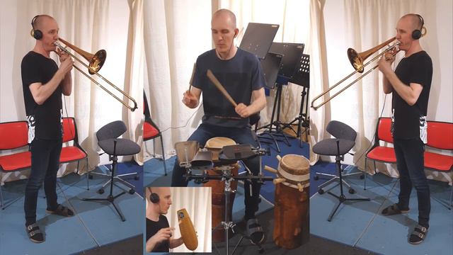 Camina Como Yo - Rene Alvarez y Su Cuban Combination | Percussion & trombone Cover смотреть онлайн