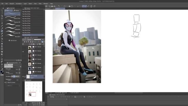 Daily Art practise: Figure drawing with reference for observation COSPLAY version | Day 166 смотреть онлайн