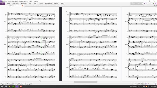 2947 Trio for Clarinet, Harpsichord and Cello in F major смотреть онлайн