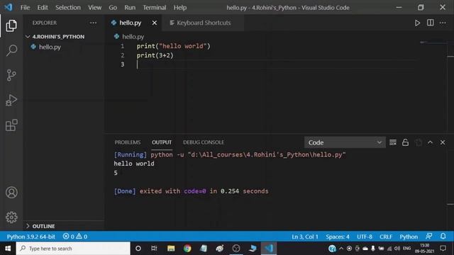 chapter 2 - Write first program of python and Basic tools in VS code смотреть онлайн