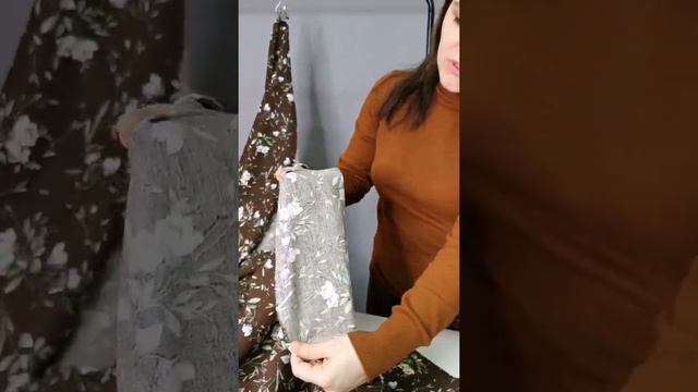 Штапель ТВИЛ "Белые цветы".Цвет фона хаки смотреть онлайн