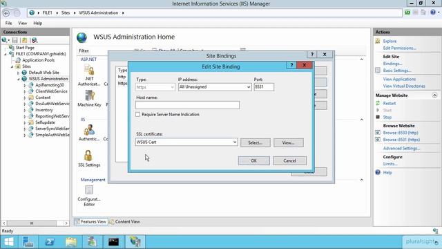 Configure SSL for WSUS смотреть онлайн