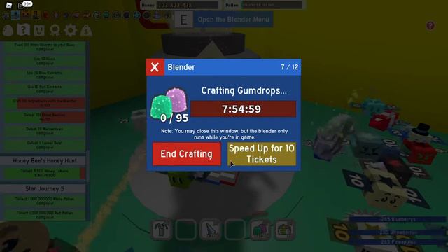 Выполнил 20-ый квест спирита !! BeeSwarmSimulator