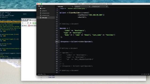 Docker Elasticsearch PHP CRUD смотреть онлайн