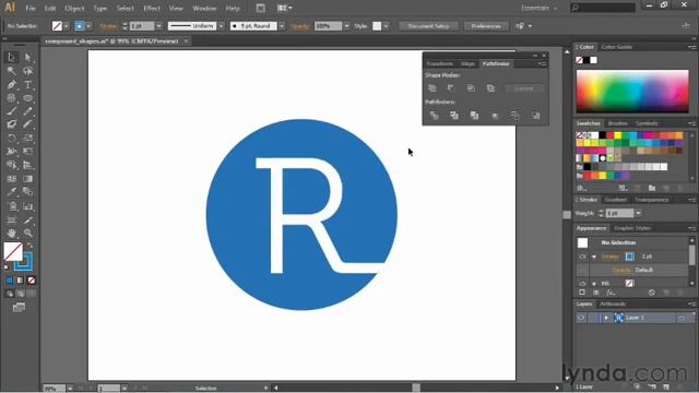 Урок #57 Создание комбинированных фигур в Adobe Illustrator Полный курс обучение с нуля смотреть онлайн