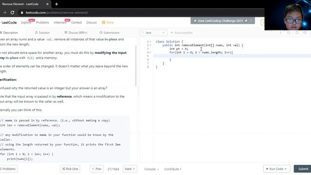LeetCode # 27 Remove Element смотреть онлайн