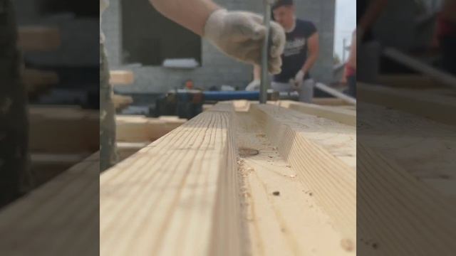 Анкеровка первых венцов в доме из клееного бруса! смотреть онлайн