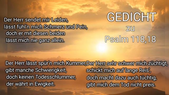 AT GEDICHT zu Psalm 118,18 смотреть онлайн