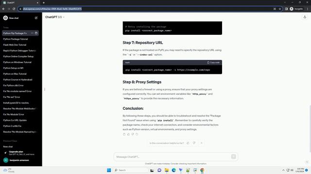 python package not found after pip install смотреть онлайн