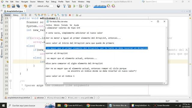 Estructura ArrayList de enteros ordenada | Curso de POO en Java смотреть онлайн