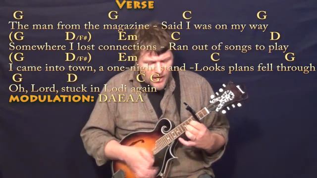 Lodi (CCR) Mandolin Cover Lesson with Chords/Lyrics Capo 3rd смотреть онлайн