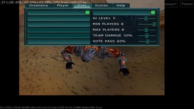 Tribes Aerial Assault, ps2 gameplay on android, DamonPS2, snapdragon 865. смотреть онлайн