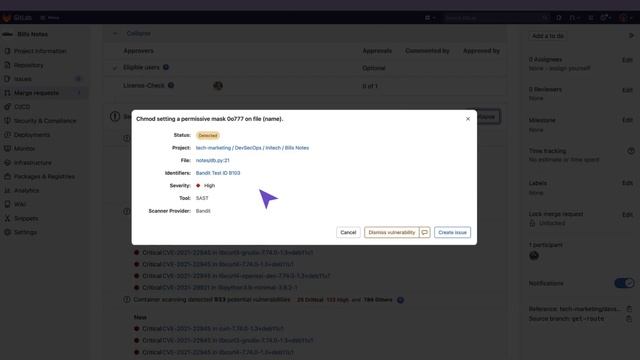 Viewing vulnerabilities and security from a merge request - The basics (HD) смотреть онлайн