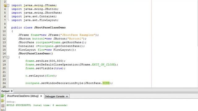 Java Programming Tutorial -JRootPane-4- public static final int FRAME смотреть онлайн