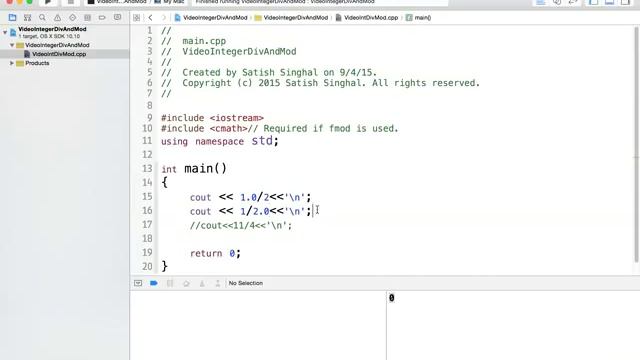Division, Modulus, Operators, and fmod function in C++ смотреть онлайн