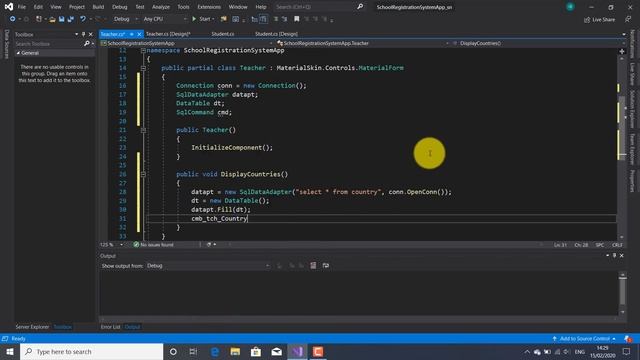 School Registration System Project C# SQL SERVER | Display countries on Teacher Form смотреть онлайн