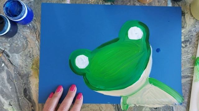 Как нарисовать портрет лягушки с улиткой. смотреть онлайн