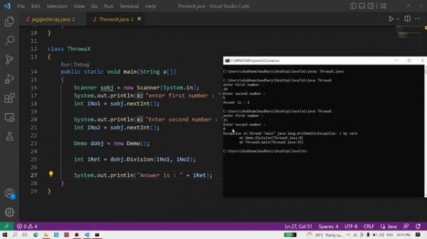throws Exception in Java (in Hindi)