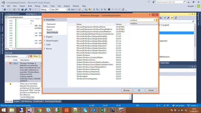 The type 'Package' is defined in an assembly that is not referenced смотреть онлайн