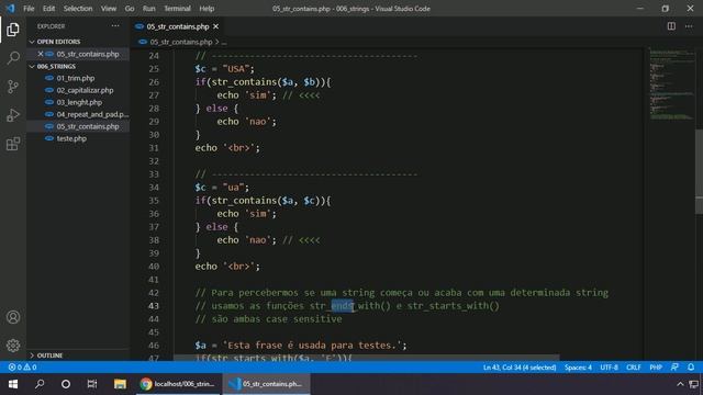 PHP 8 PARTE 2 #011 STR_CONTAINS, STR_STARTS_WITH E STR_ENDS_WITH смотреть онлайн