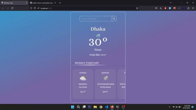 Weather App using React.js and Weatherbit API смотреть онлайн