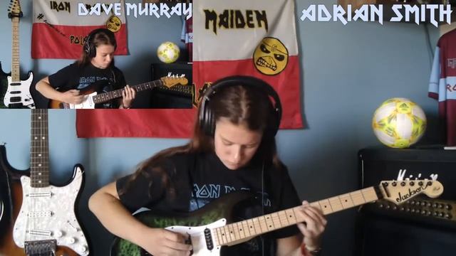 Iron Maiden The Wicker Man- complete guitar cover (with Adrian Smith solo) смотреть онлайн