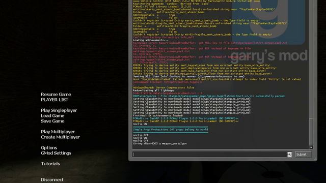 GMod Portalgun Addon Console Commands