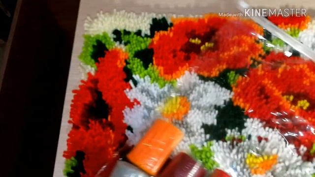 Вышивка в ковровой технике. Завершение подушки с Алиэкспресс смотреть онлайн