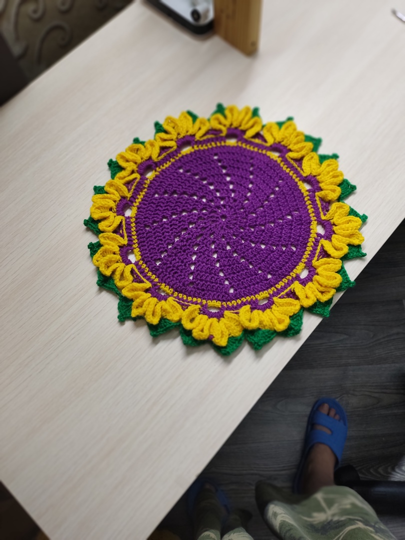 Сервировочная салфетка ТОРЖЕСТВО! крючком! смотреть онлайн