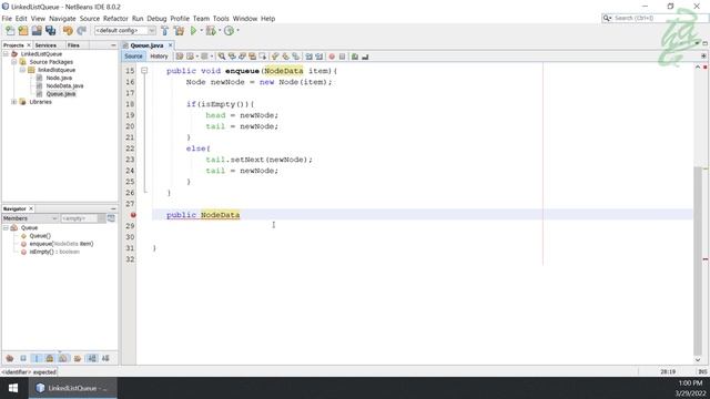 54 - Queues: Linked Lists Queue Class Implementation (Java) смотреть онлайн