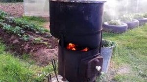 Коптильня из стиральной машины.