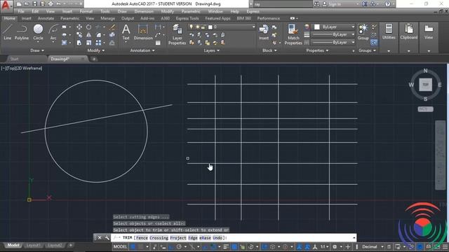 Autodesk AutoCAD: How to use Trim Command in Autodesk AutoCAD смотреть онлайн