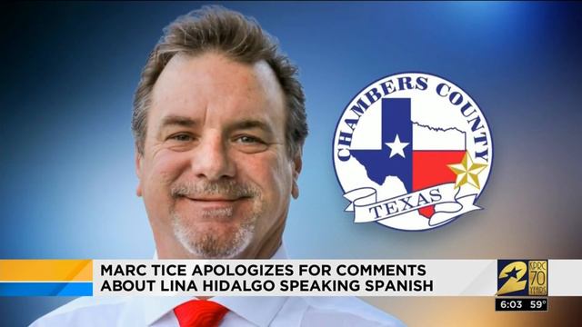 Tice Apologizes For Comments About Lina Hidalgo Speaking Spanish смотреть онлайн