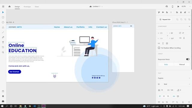 Web page design Adobe XD Tutorial (Sinhala) - responsive design | web design EP 04 смотреть онлайн